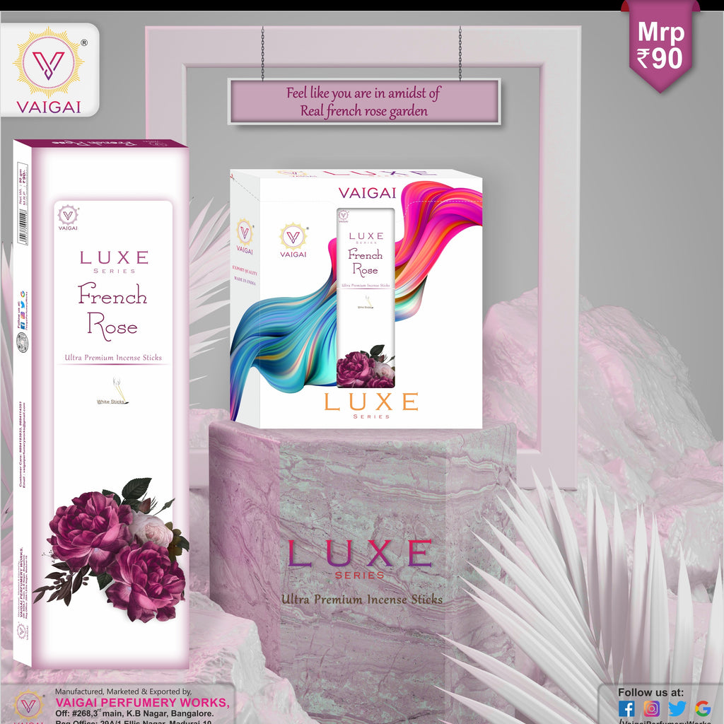 Vaigai French Rose- Luxe agarbatti