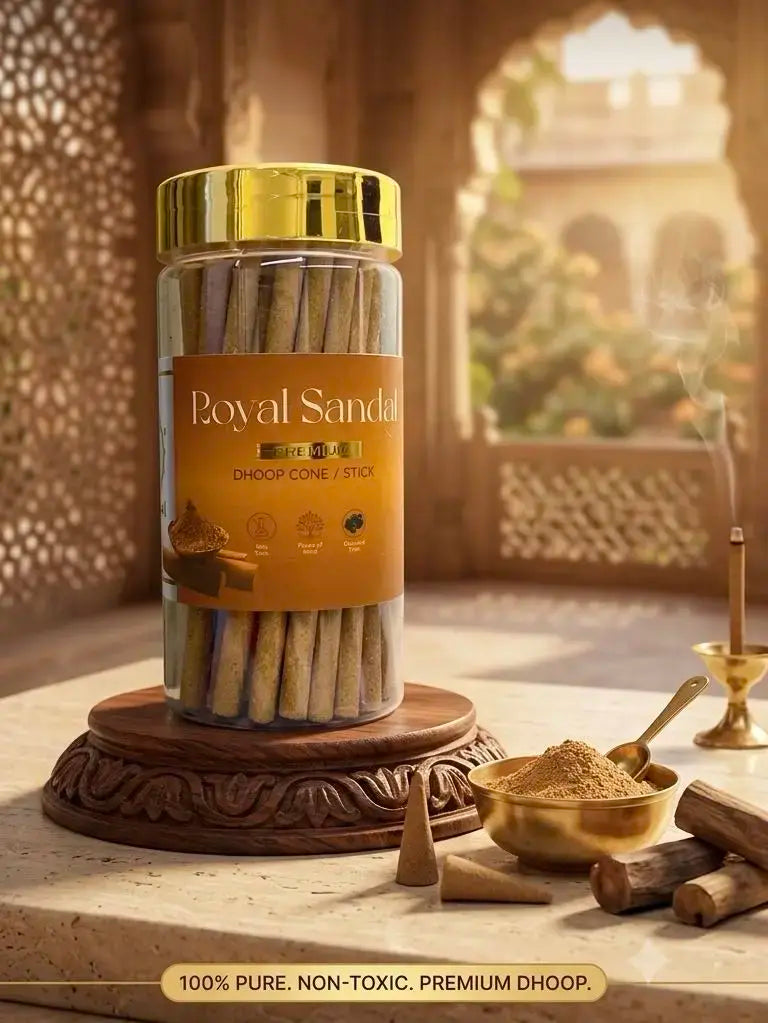 Vaigai Royal Sandal Dhoop Stick Jar