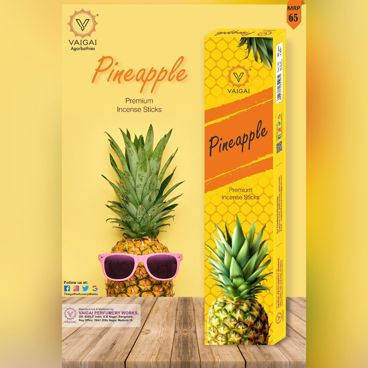 Vaigai Pineapple Agarbatti