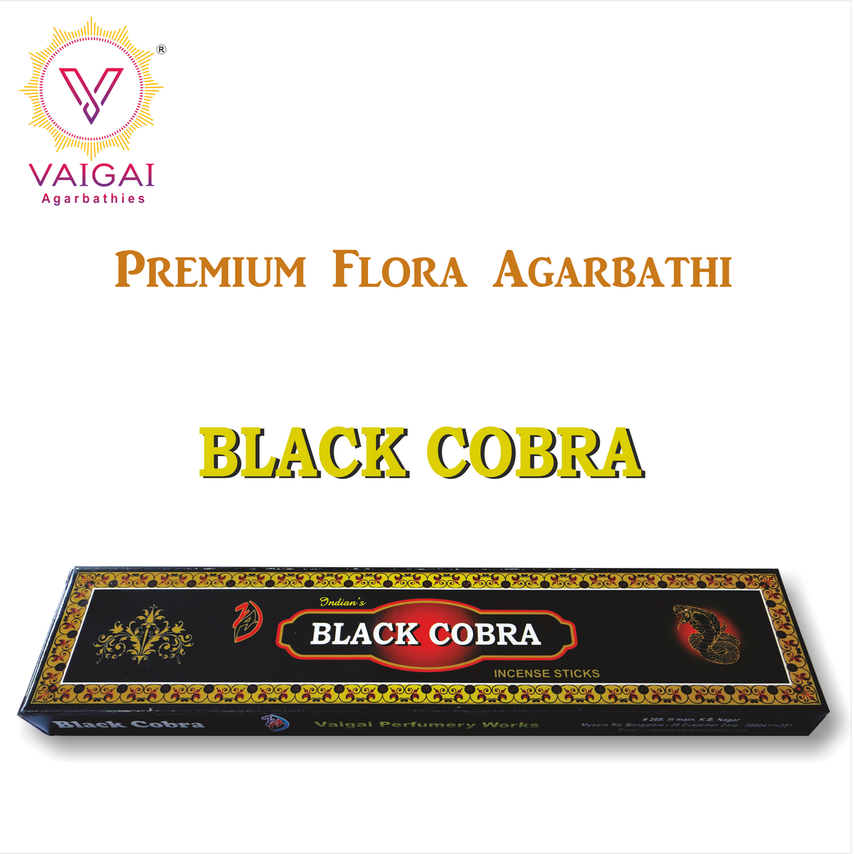 Vaigai Black Cobra flora sticks