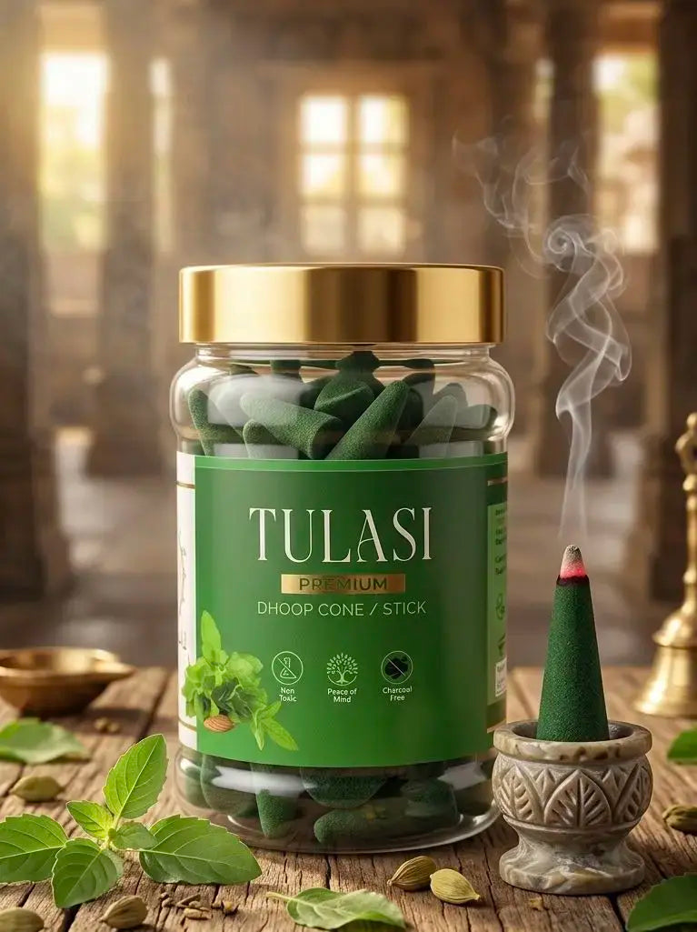 Vaigai Tulasi Dhoop Cone Jar