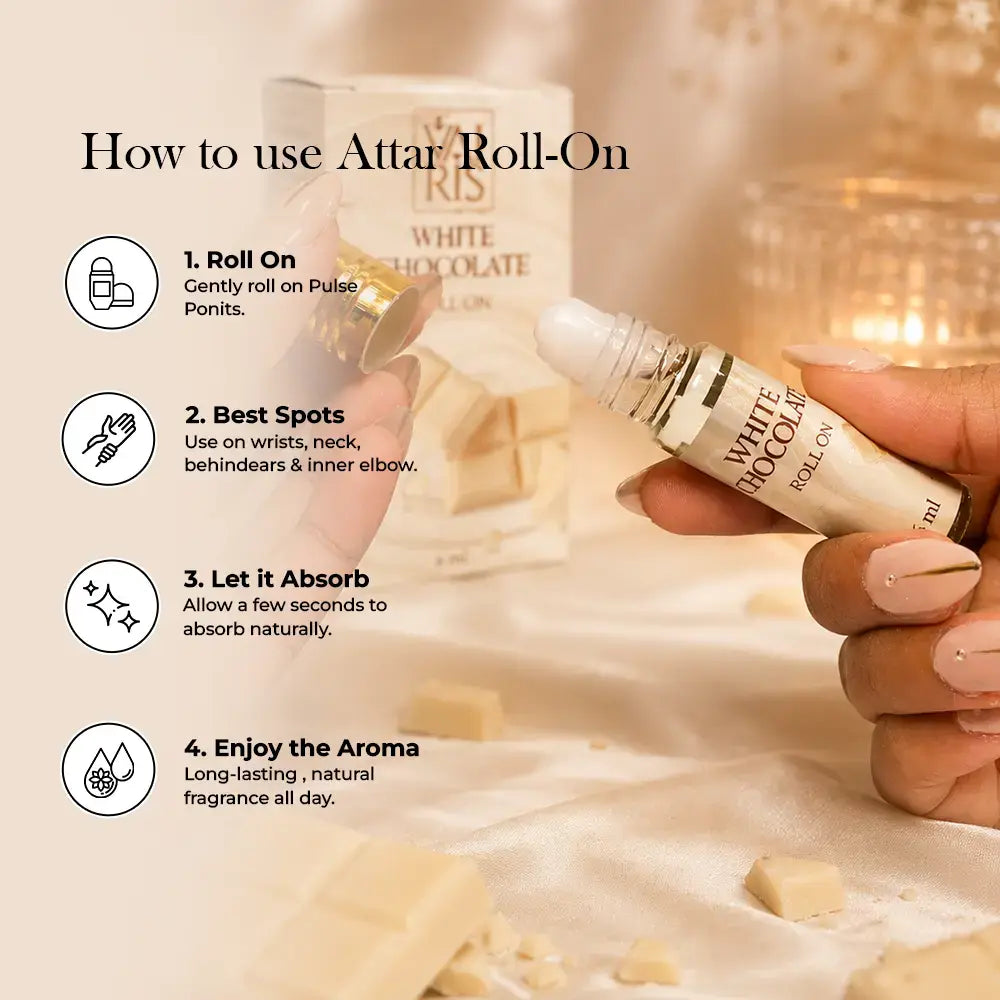 6ml White Chocolate Attar Vairis Rollon Perfume - 2