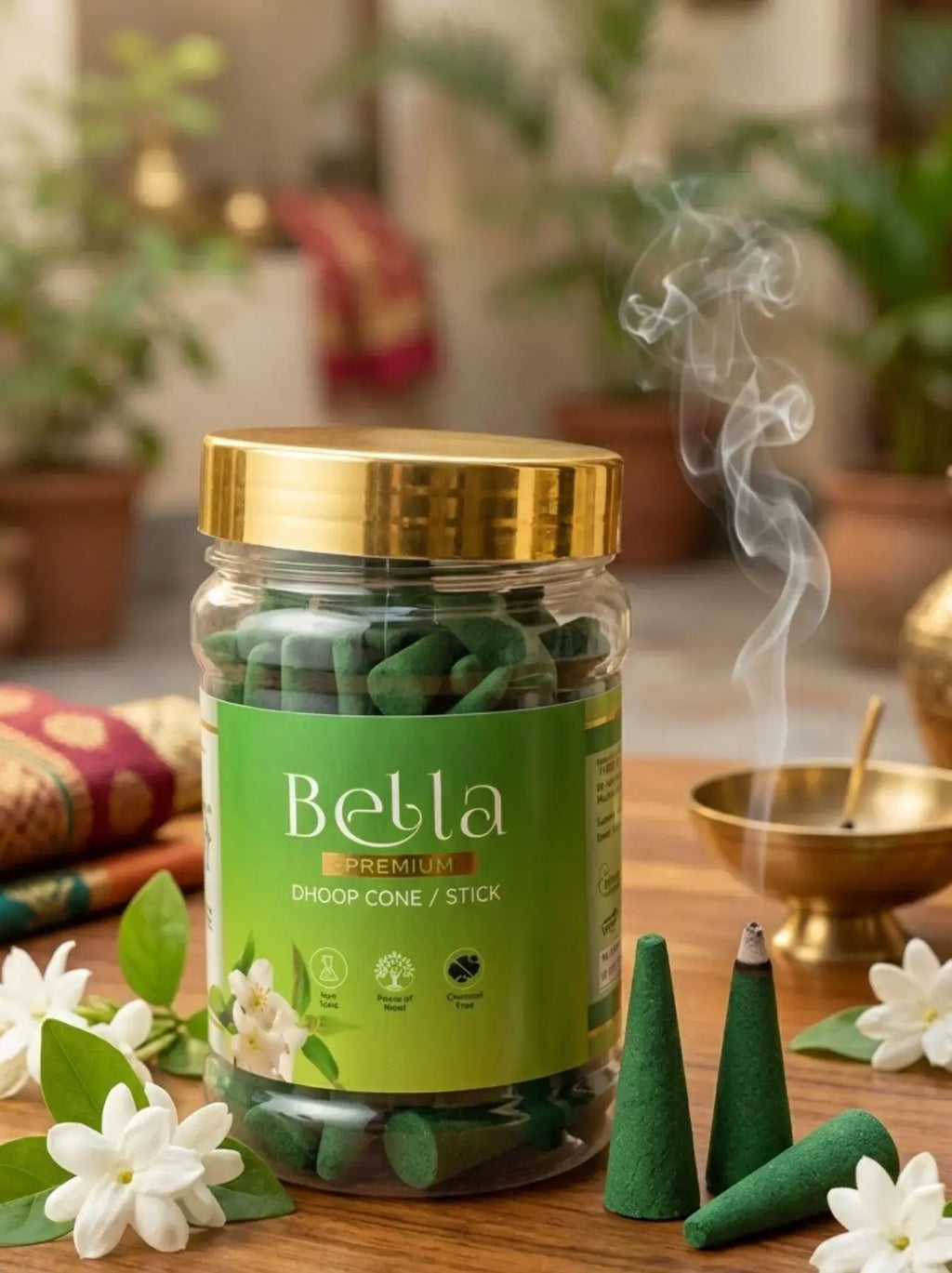 Vaigai Bella Dhoop Cone Jar