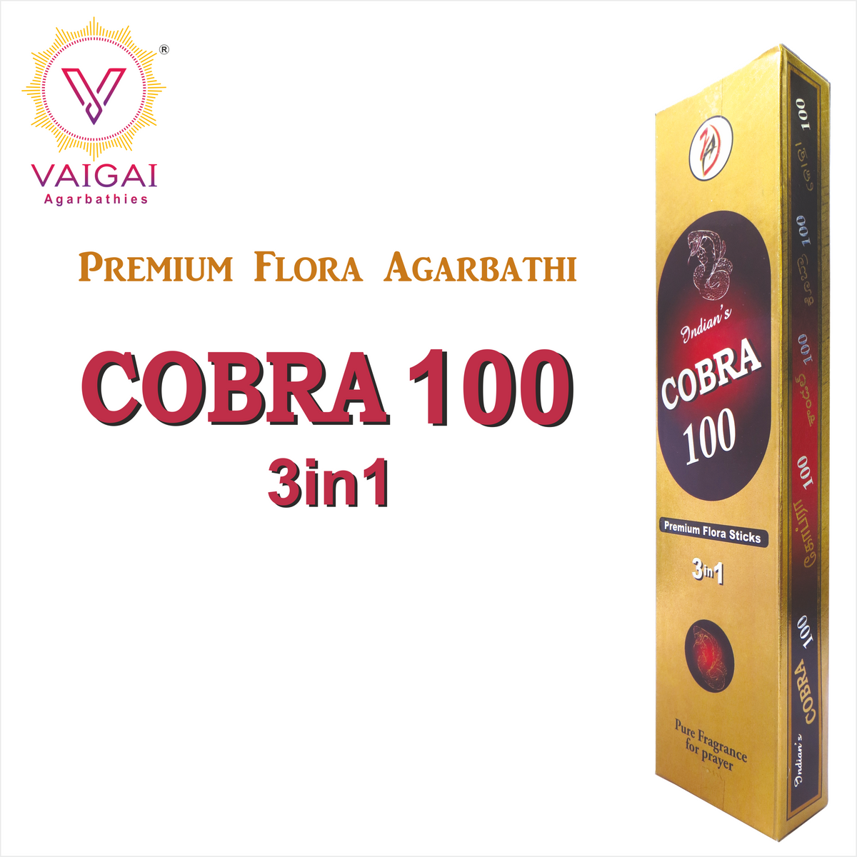 Vaigai Cobra 100 Agarbatti