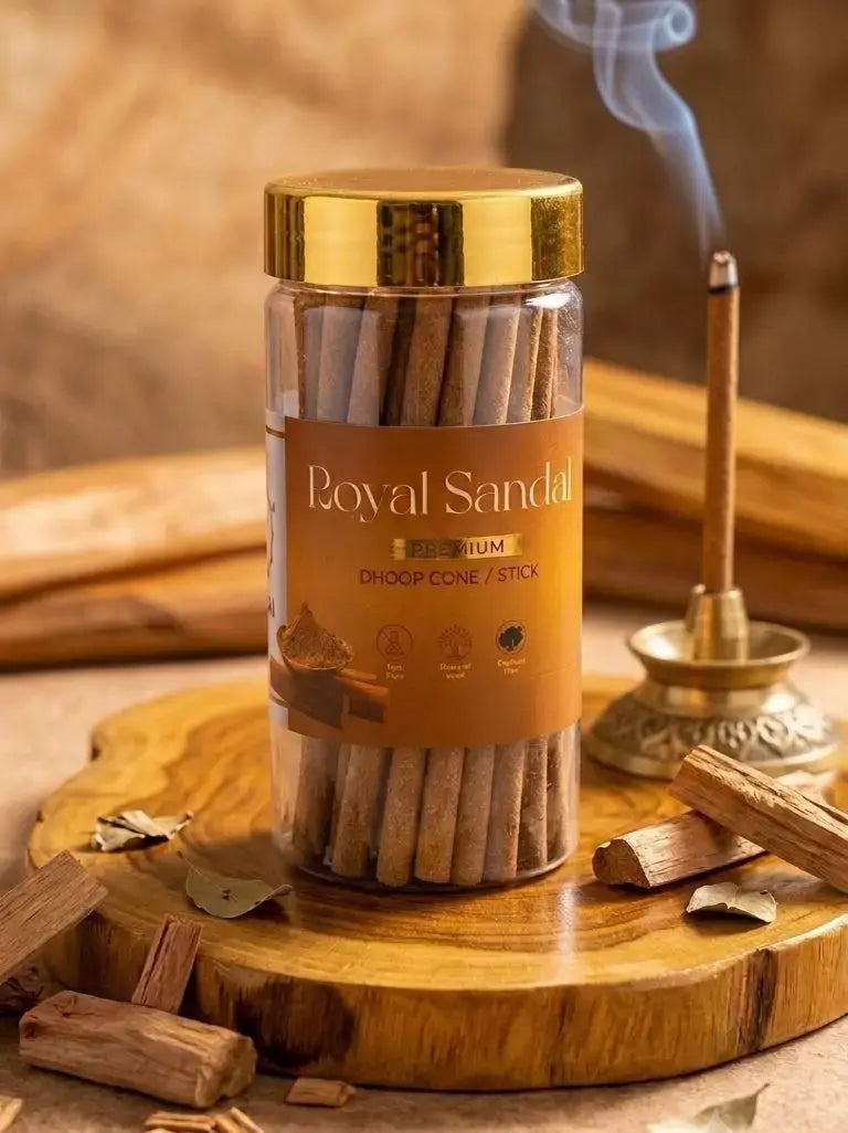 Vaigai Royal Sandal Dhoop Stick Jar