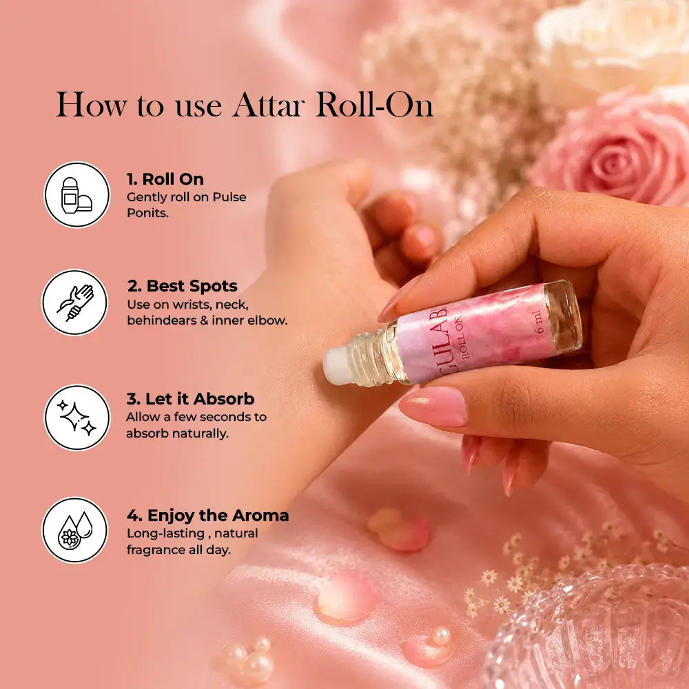 6ml Gulabi Attar Vairis Rollon Perfume - 2