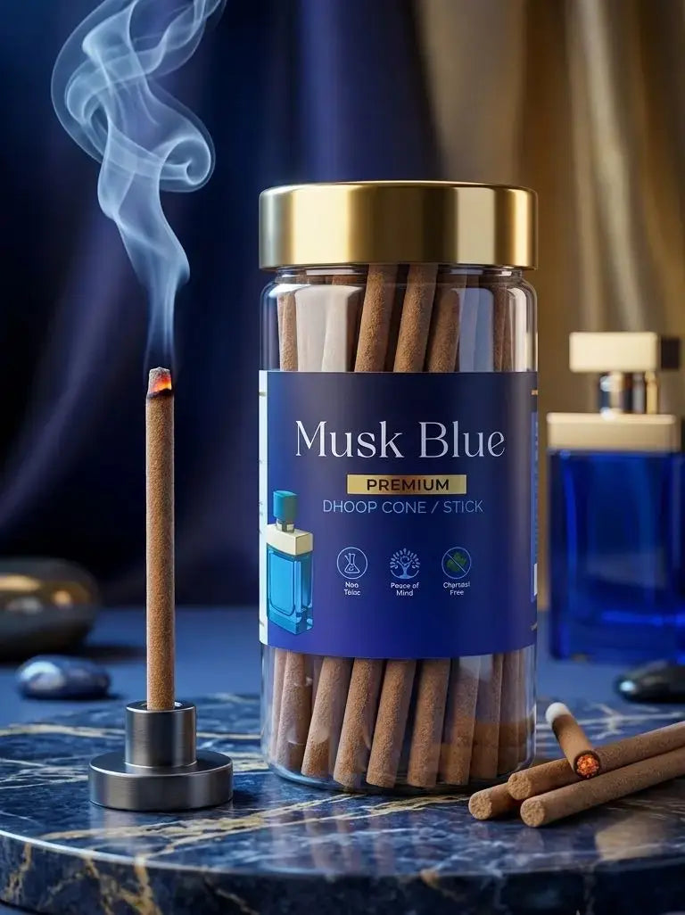 Vaigai Musk Blue Dhoop Stick