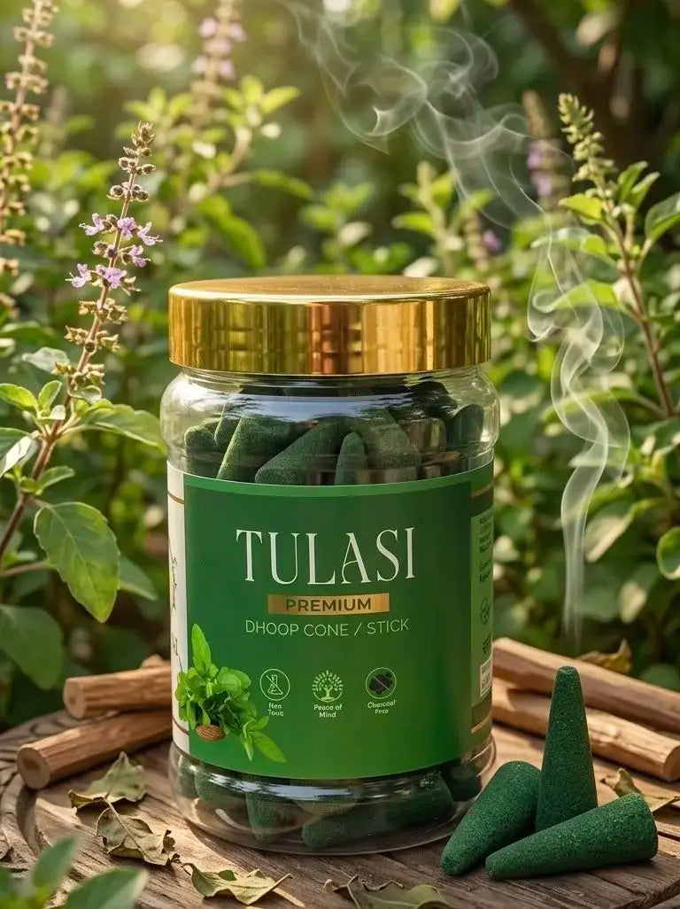 Vaigai Tulasi Dhoop Cone Jar