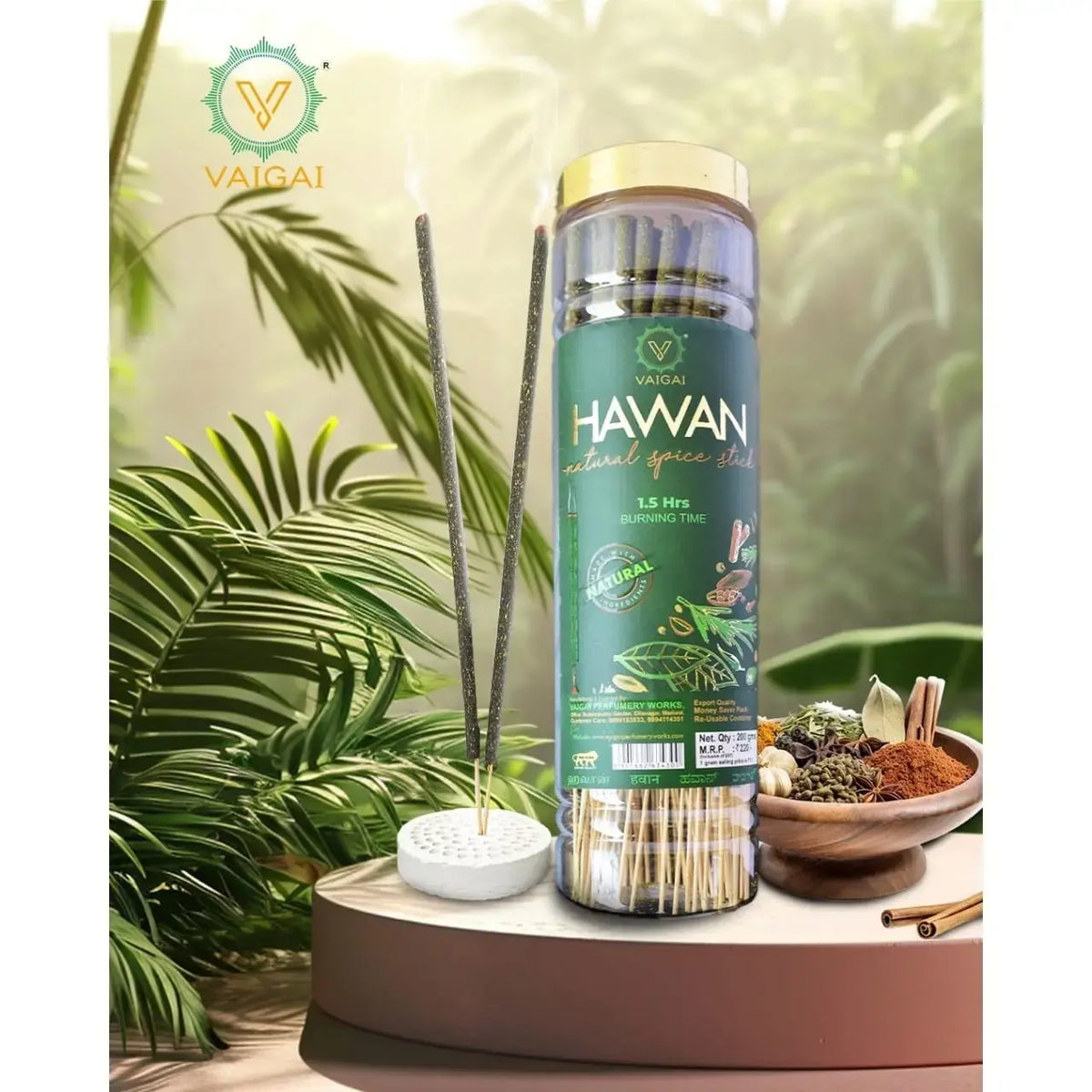 Vaigai Hawan Sambrani Jar 