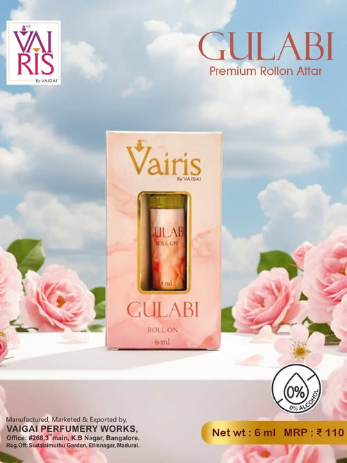 6ml Gulabi Attar Vairis Rollon Perfume